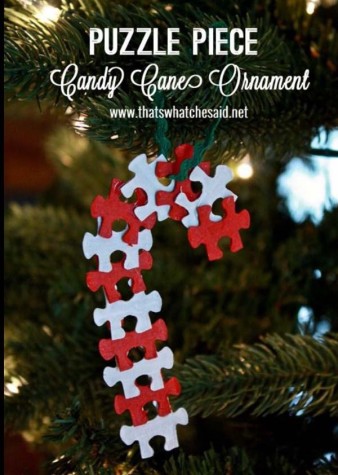 DIY Puzzle Candy Cane