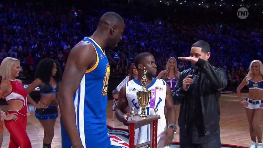 Green's trophy was almost bigger than Kevin! 