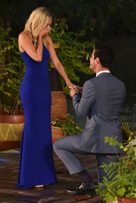 Ben proposing to Lauren. 