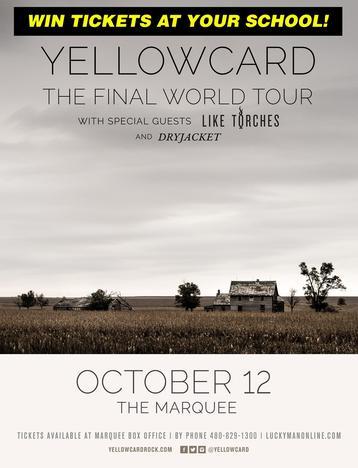 WIN Tickets to Yellowcards Final World Tour!