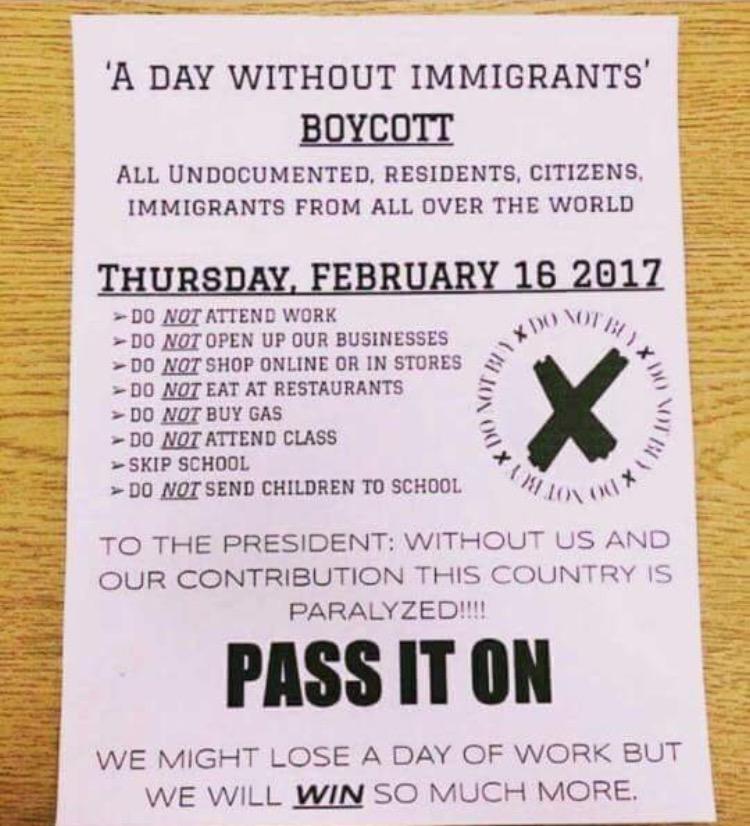 A flyer that was posted and pasted around to promote the protest.