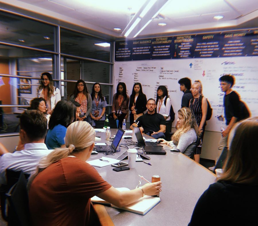 Future Journalist learning insight from ABC News Team.