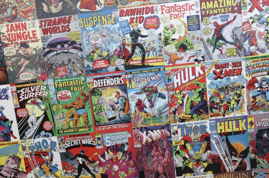 The line-up of comics are used to show Marvel's new superhero film Shang-Chi and the Legend of the Ten Rings. 