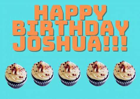 Image has the phrase Happy Birthday Joshua and has cupcakes in it.