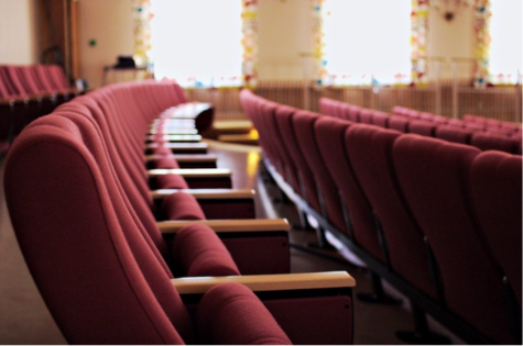 A row of empty Movie Theatre seats