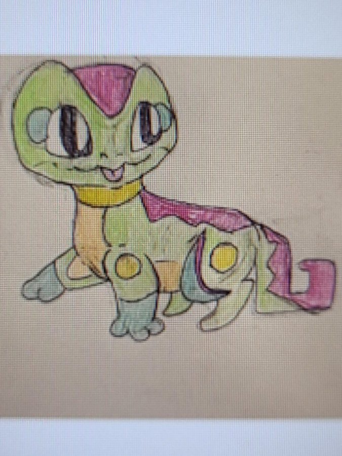 Gecko Based Pokémon drawing