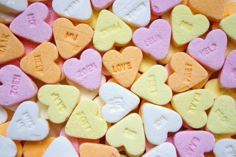 A lot of heart candy from Valentines Day.