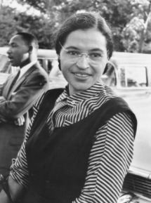 Black and White photo of Rosa Parks