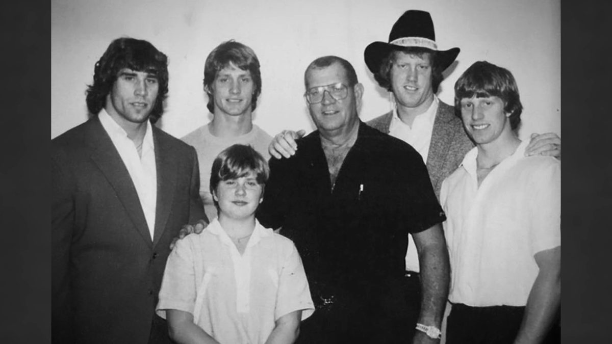 The Von Erich Brothers with their father.